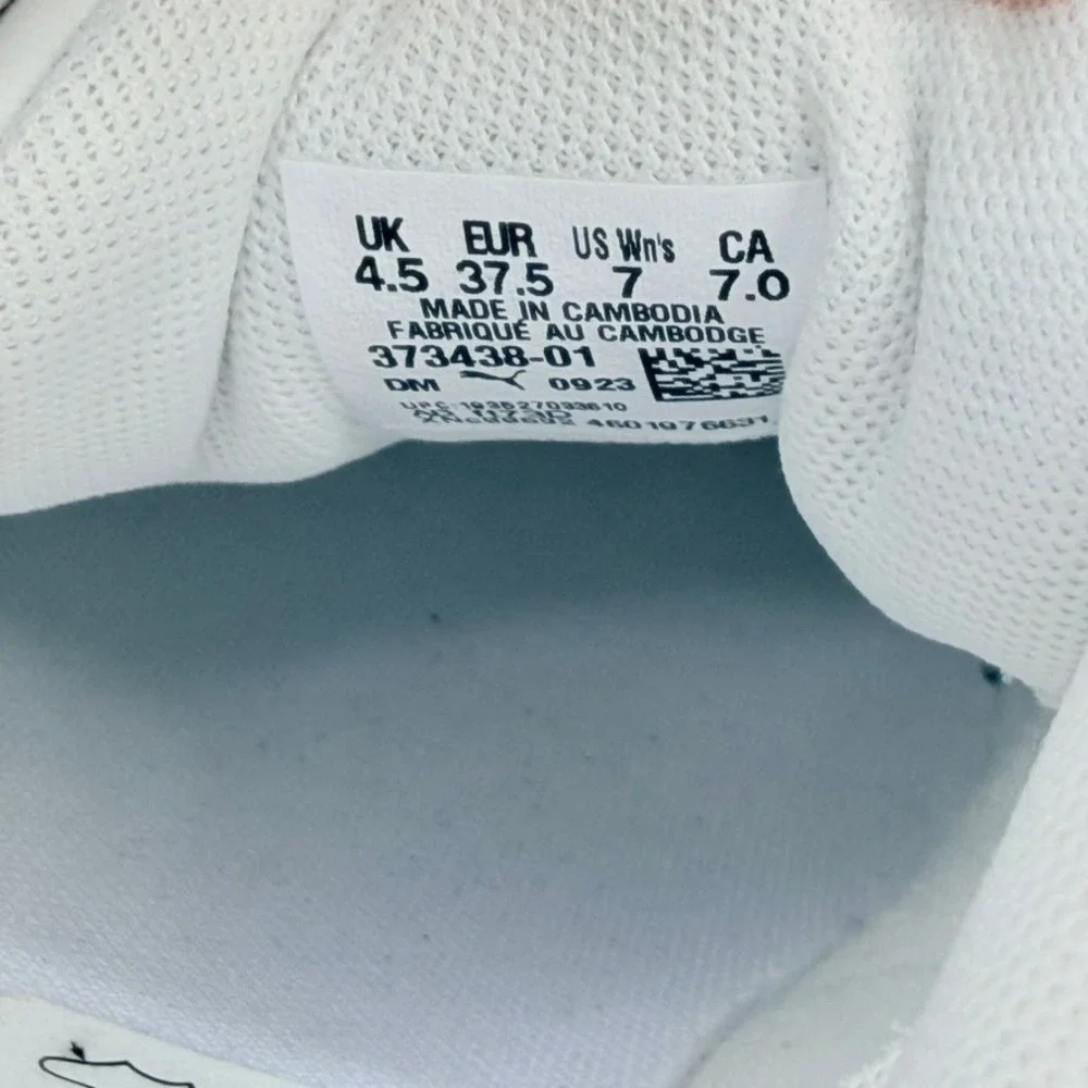 Puma Cali Wedge Women 7 White Platform Sneakers 373438-01 Chunky Fashion Shoes - Picture 7 of 9